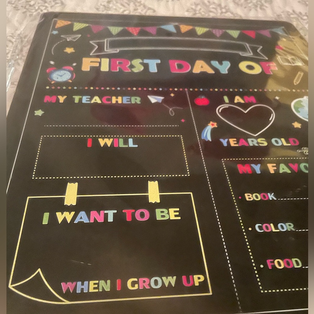 First and Last day of School Chalk Board